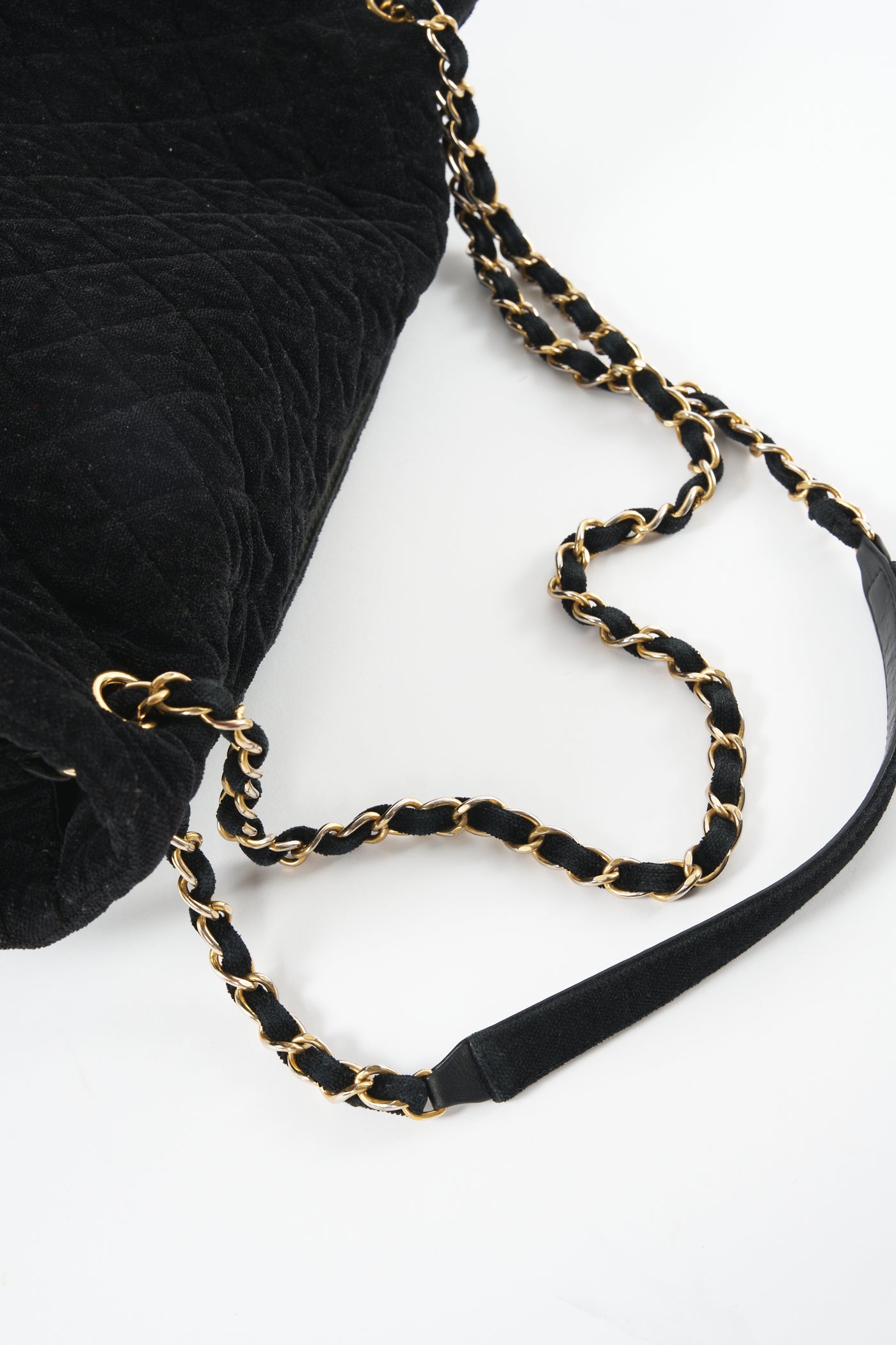 CHANEL XXL Airline runway terry velour single flap handbag