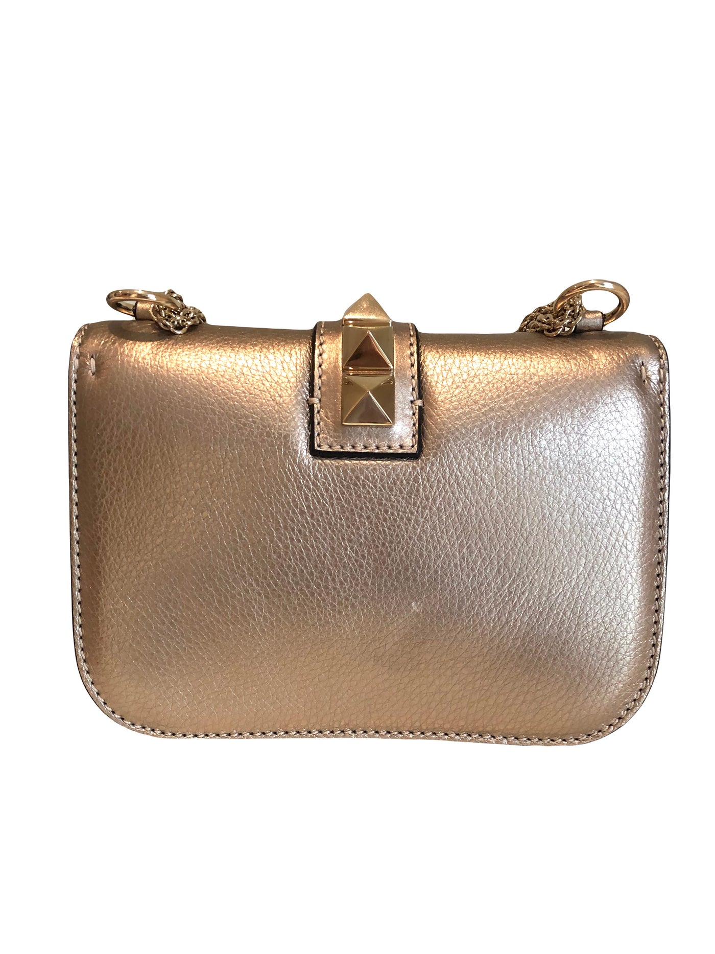 VALENTINO Mini Rockstud Rose Gold Handbag