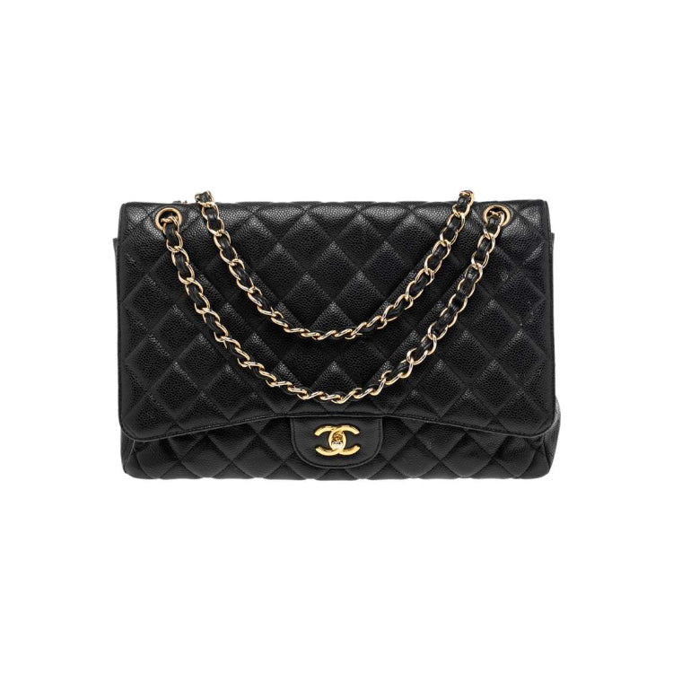 CHANEL maxi classic double flap caviar with GHW RRP £7935 – U & Moi