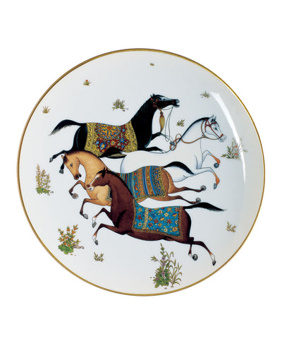 HERMES Set of Dessert plate “Cheval d’Orient” brand new with box