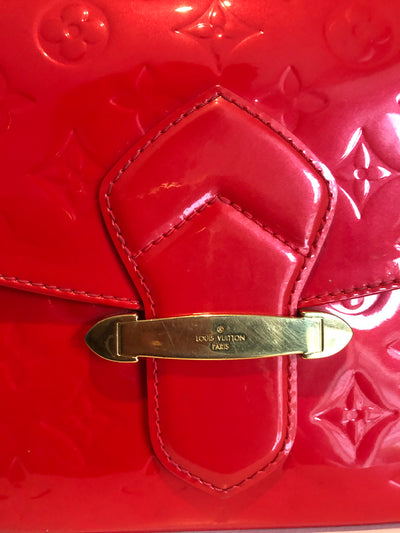 Louis Vuitton Monogram Vernis Bellflower PM - Red Crossbody Bags