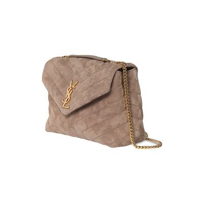 SAINT LAURENT Loulou Small Taupe Suede handbag RRP: £2415