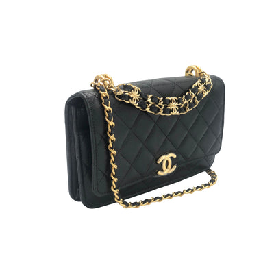 CHANEL WOC 2022 Caviar with CC chain Gold Hardware- BRAND NEW FULL SET