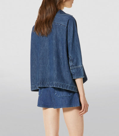 VALENTINO Denim V blouse size 38 RRP: £890