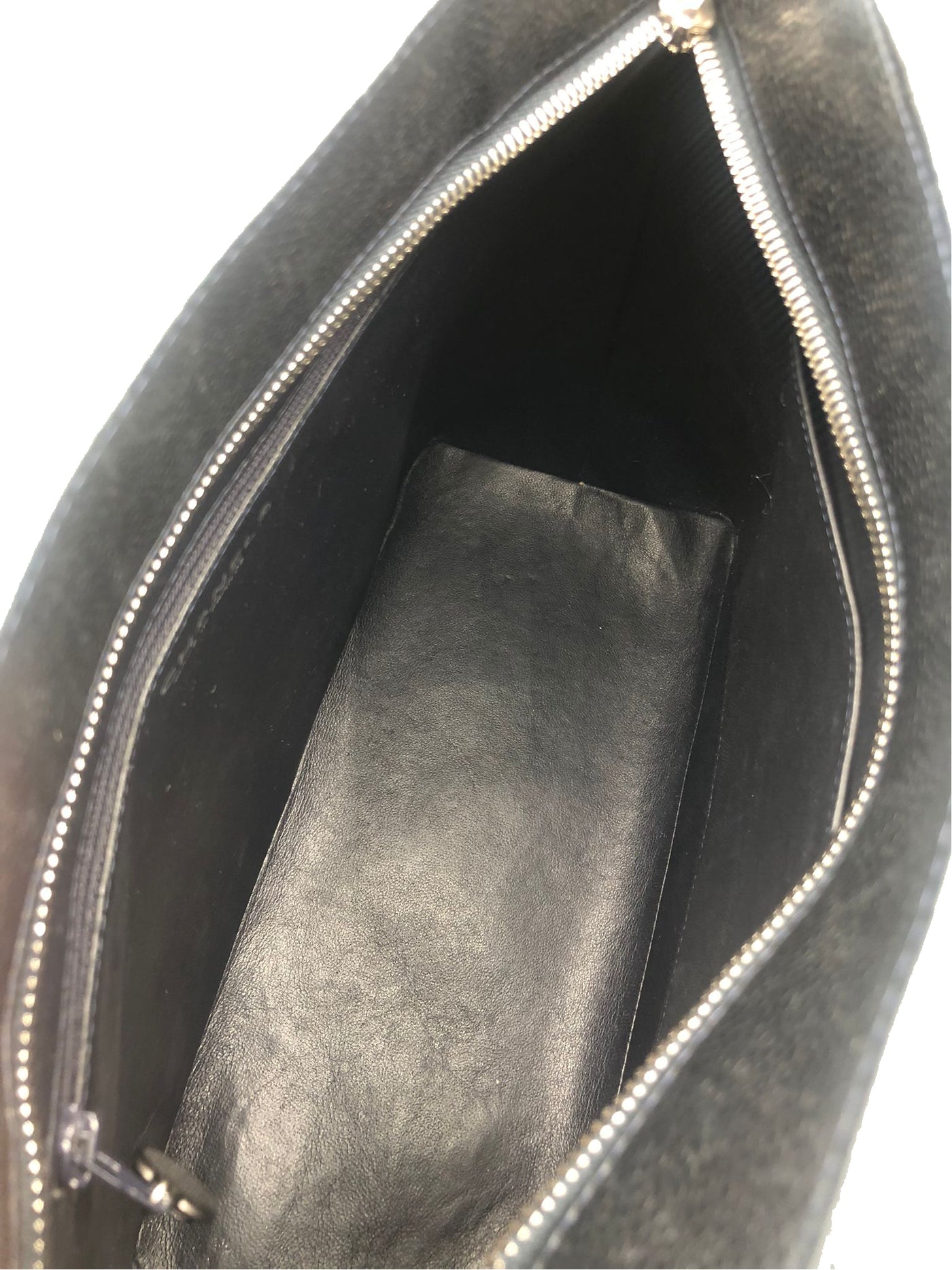 CHANEL black caviar medaillon tote bag with silver hardware