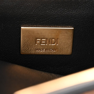 FENDI Mini Peekaboo Shearling FF Logo Handbag