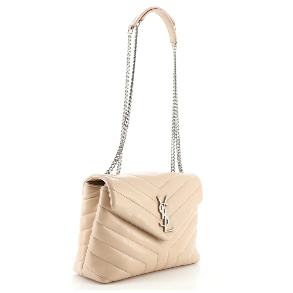 SAINT LAURENT Medium LouLou beige clair handbag RRP: £2415