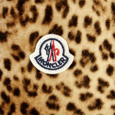 MONCLER Leopard velveteen puffer scarf RRP: $435