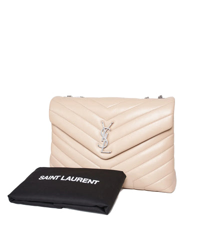 SAINT LAURENT Medium LouLou beige clair handbag RRP: £2415
