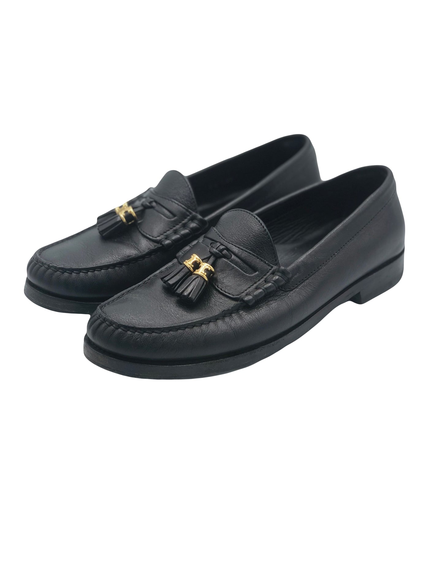 CELINE Triomphe tassel loafers size 38