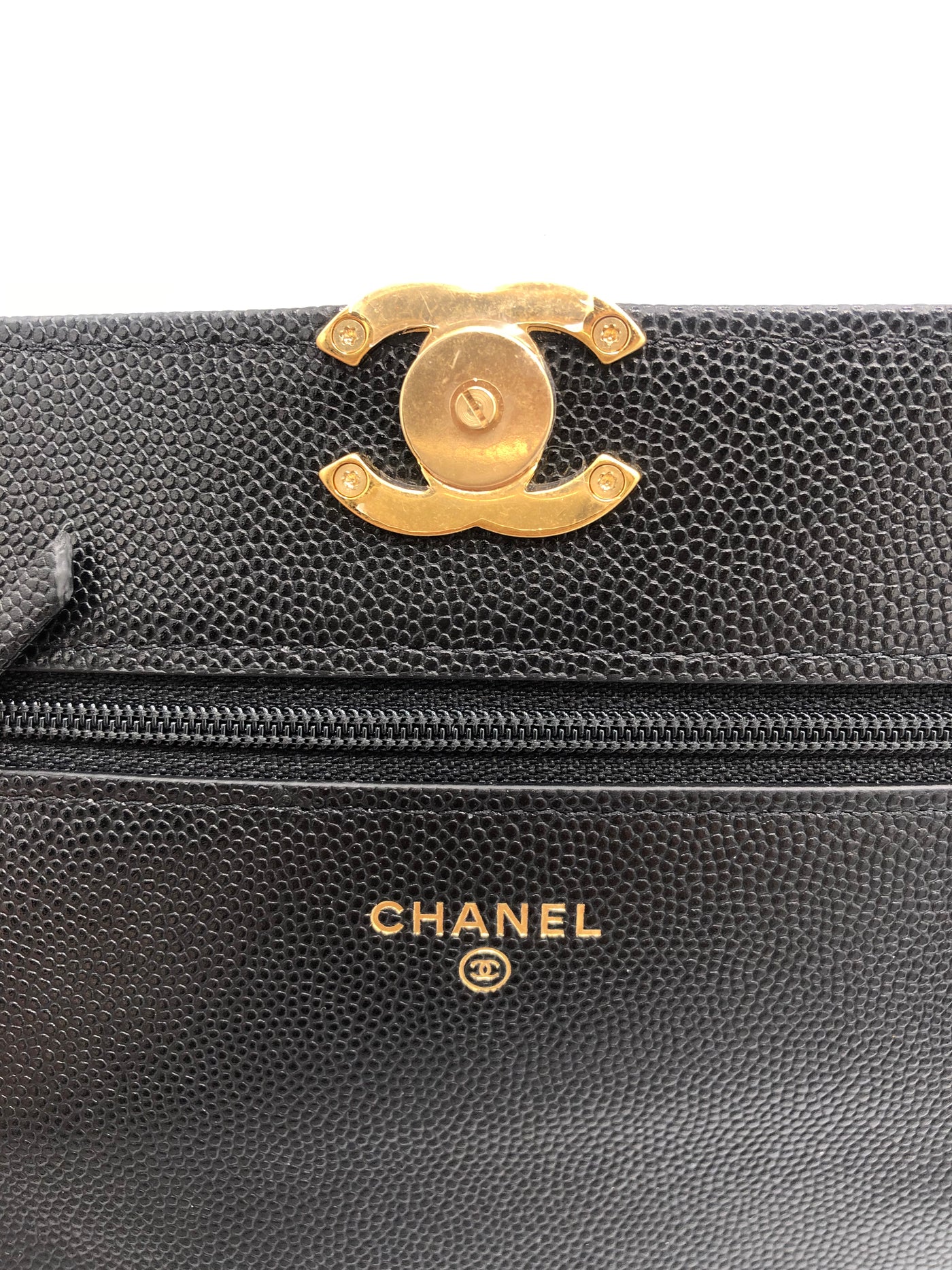 CHANEL WOC 2022 Caviar with CC chain Gold Hardware- BRAND NEW FULL SET