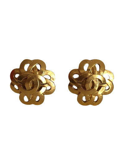 CHANEL vintage 1997 gold intertwined earrings