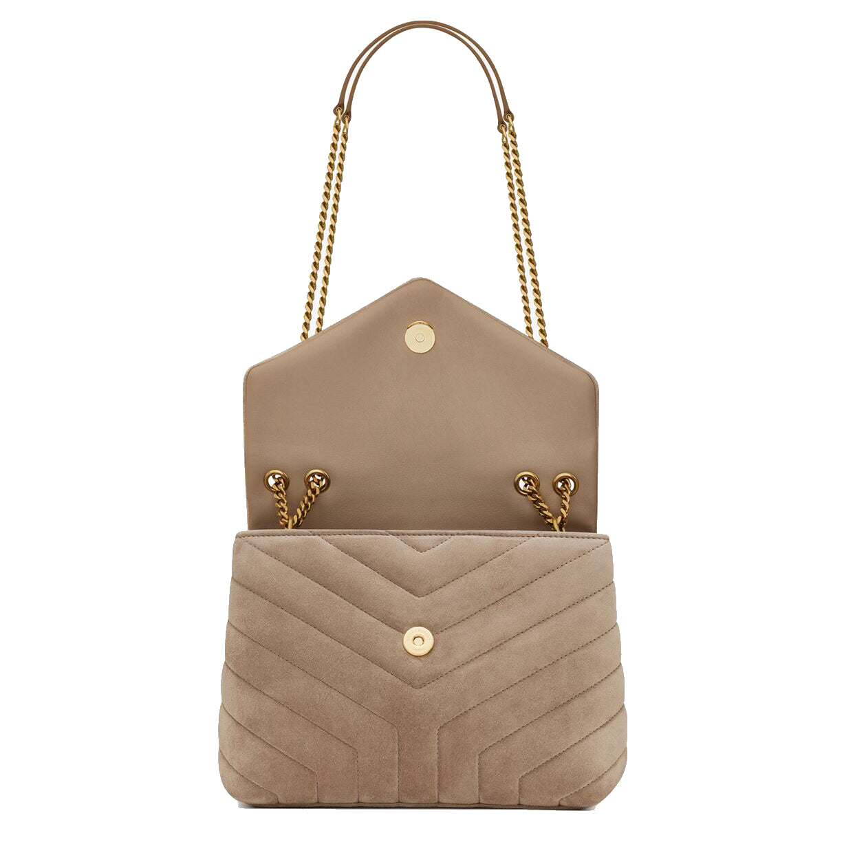 SAINT LAURENT Loulou Small Taupe Suede handbag RRP: £2415