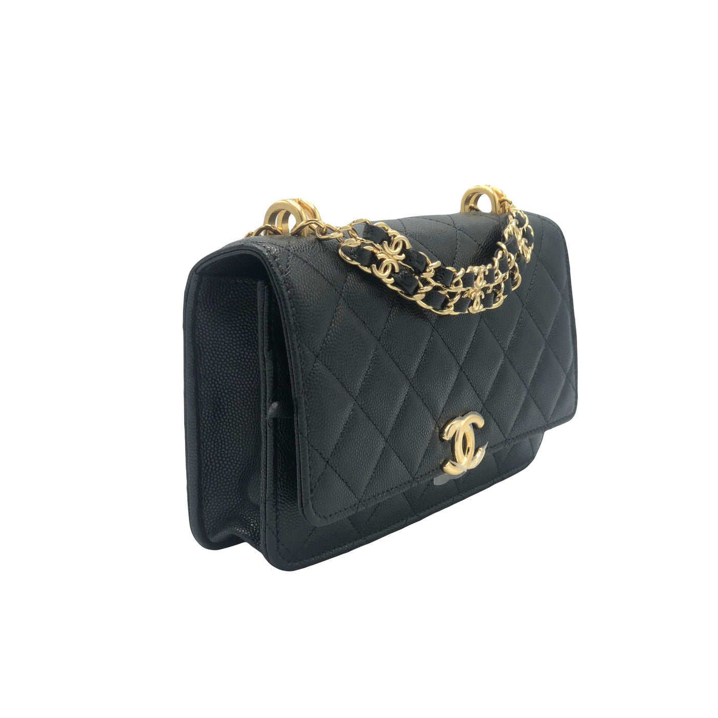 CHANEL WOC 2022 Caviar with CC chain Gold Hardware- BRAND NEW FULL SET