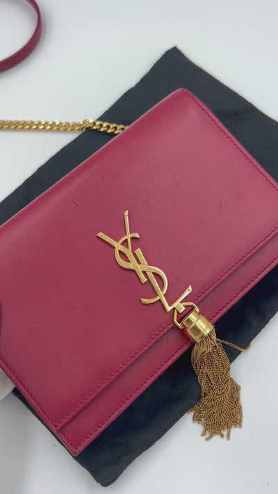 SAINT LAURENT Kate wallet on chain with box RRP: £1515