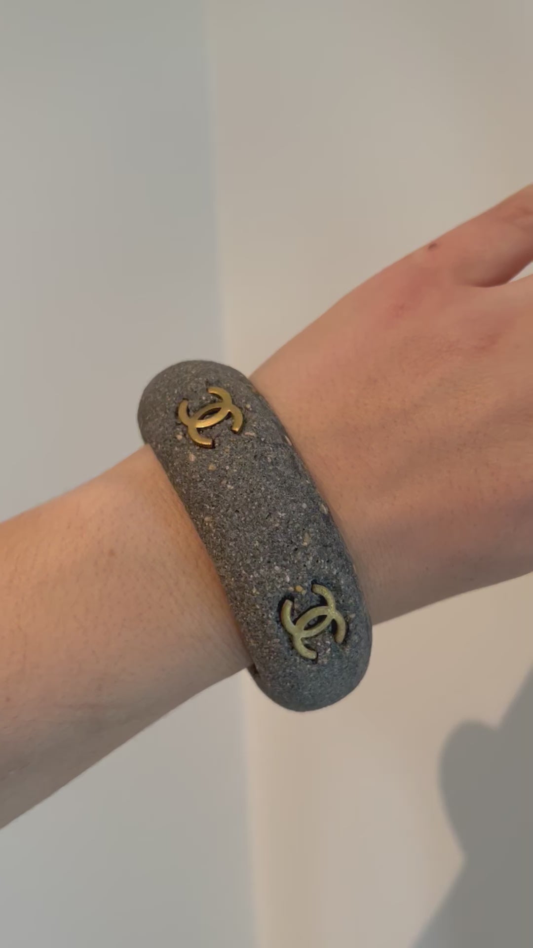 CHANEL rare concrete bangle 1994 by Karl Lagerfeld