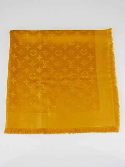 LOUIS VUITTON safran monogram shawl with box RRP £470