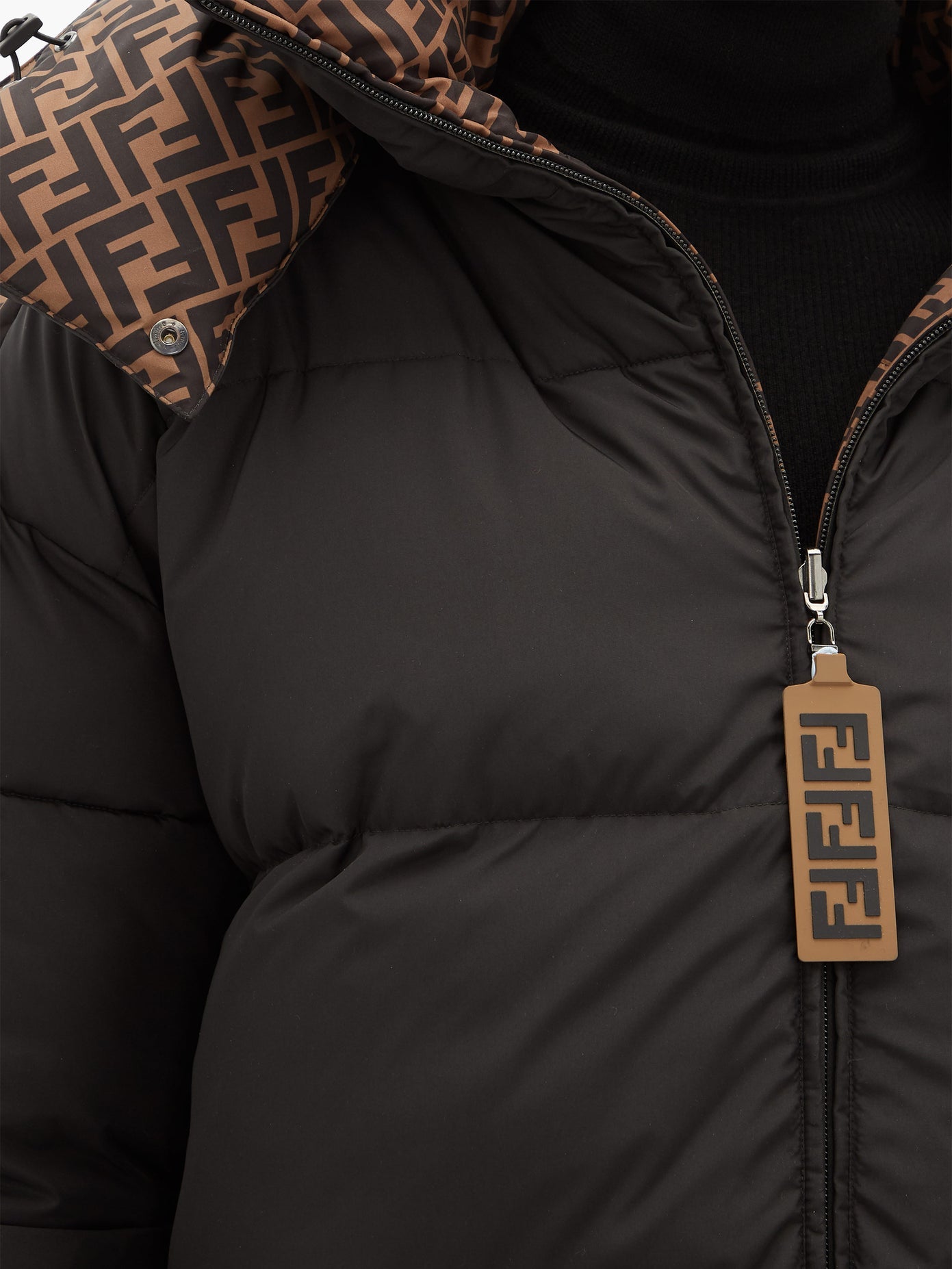 FENDI logo reversible puffer jacket size S RRP £2090