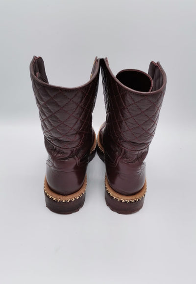 CHANEL combat boots size 38.5