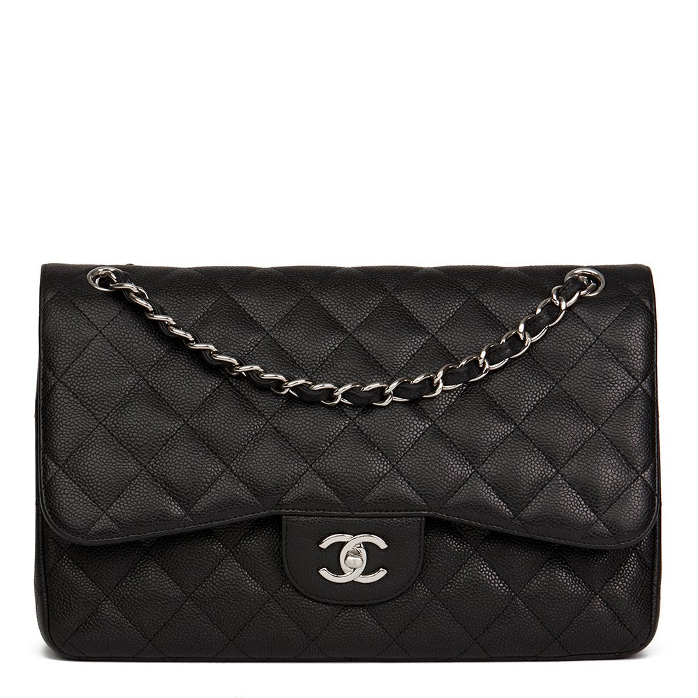 CHANEL jumbo caviar with silver hardware current RRP £6310