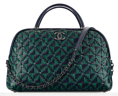 CHANEL Woven Bowling Bag with box RRP $4000