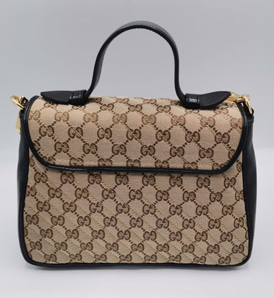 GUCCI marmont small top handle canvas