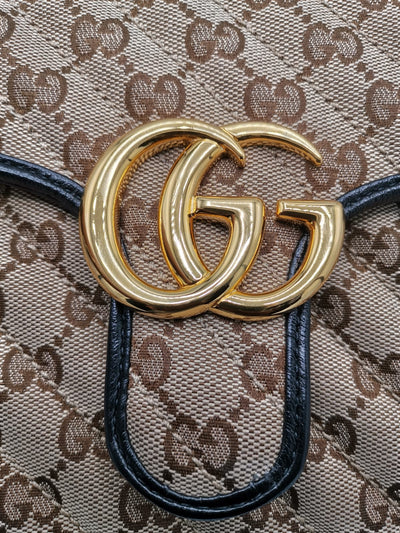 GUCCI marmont small top handle canvas
