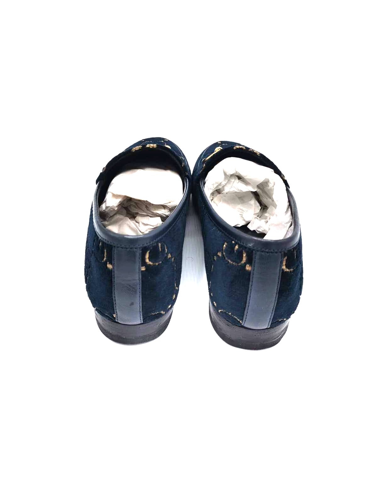Gucci jordaan midnight blue velvet size 36 RRP £595