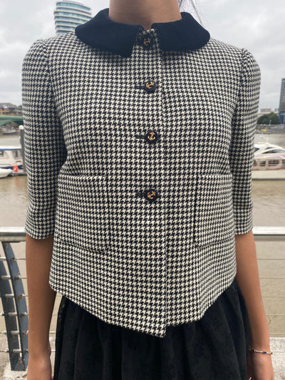 Gucci petite jacket houndstooth size 8UK RRP 1980