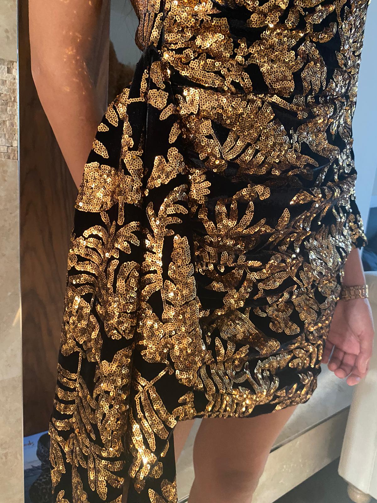 Giuseppe Di Morabito gold sequin dress size S rrp £695