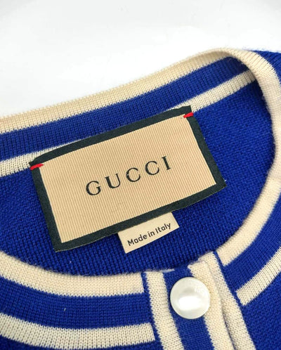 Gucci jacquard wool jacket blue size s current RRP £1250