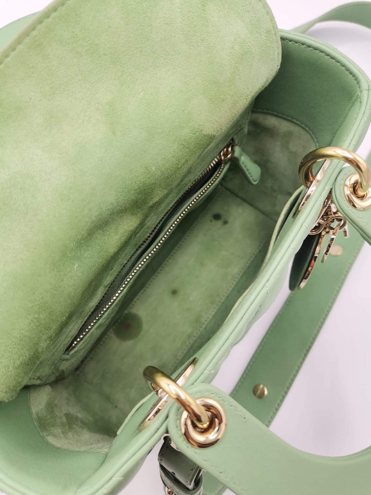 Lady DIOR My ABC soft green matte pale gold hardware RRP £3450