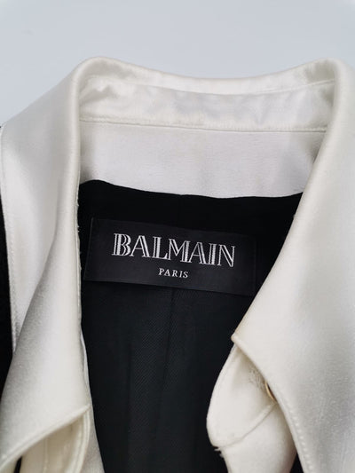 Balmain tweed and satin jacket size 38 RRP $5395