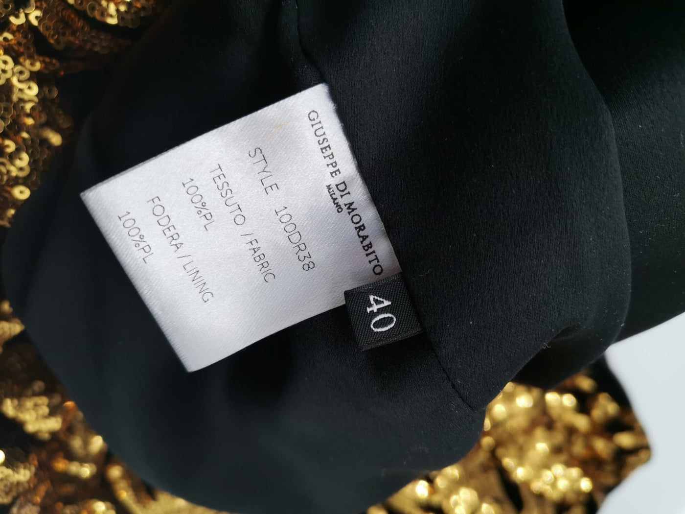 Giuseppe Di Morabito gold sequin dress size S rrp £695