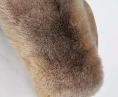 HERMES suede and fur hat size 56/M