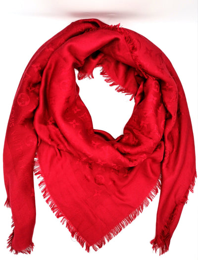 LOUIS VUITTON RED SHAWL