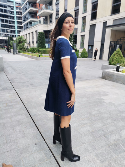 Gucci blue tweed dress