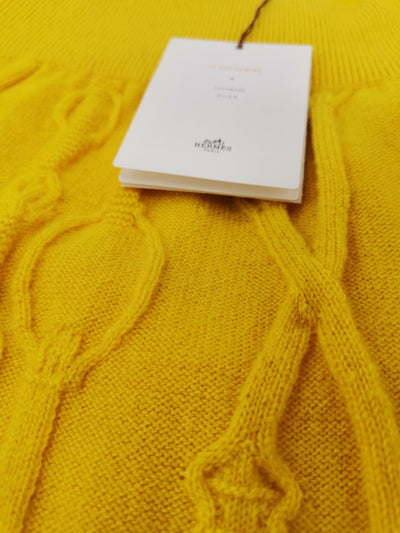 Hermes cashmere yellow skirt