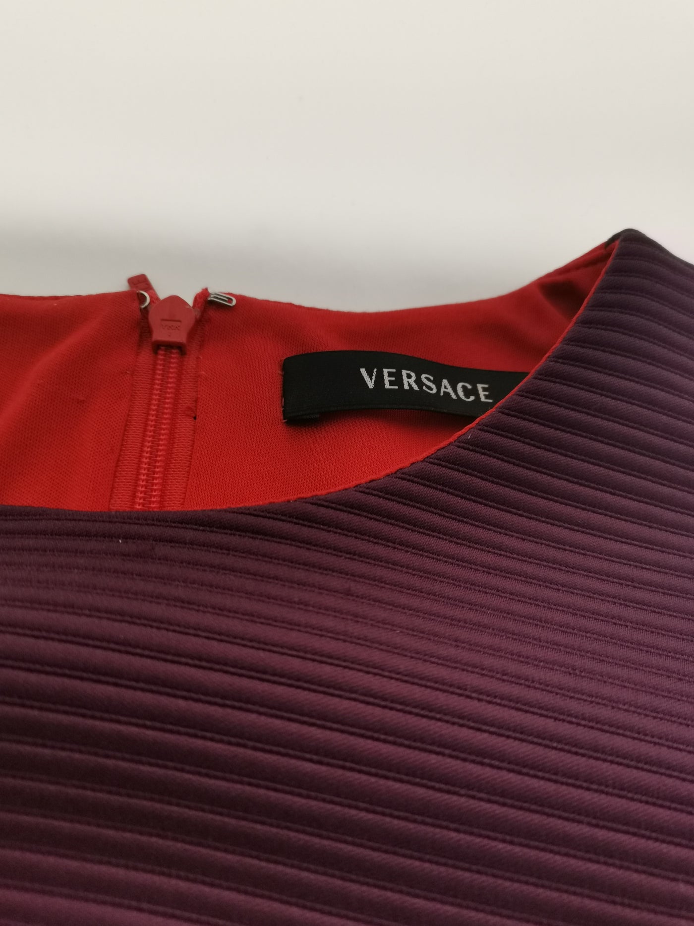 VERSACE red colour block dress size 36