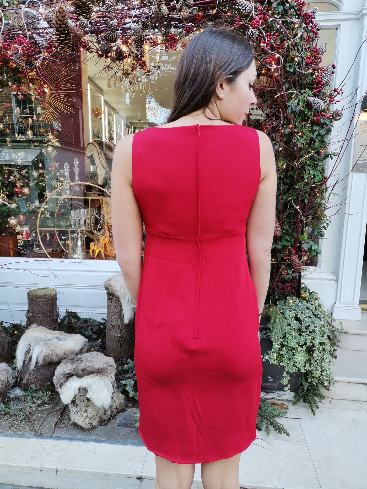 VALENTINO red bow dress