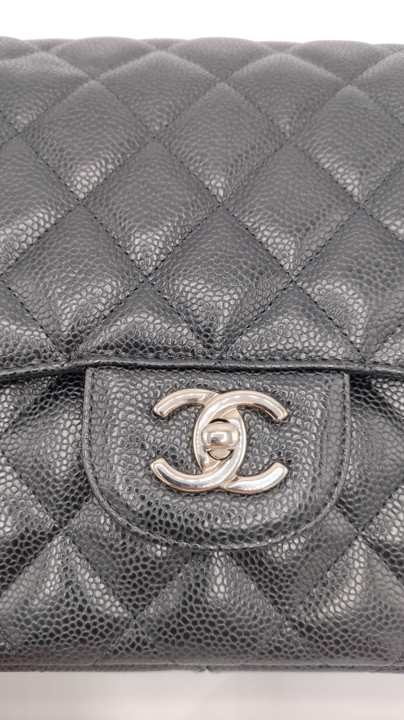 CHANEL jumbo caviar with silver hardware current RRP £6310