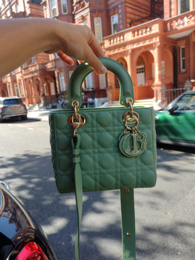 Lady DIOR My ABC soft green matte pale gold hardware RRP £3450