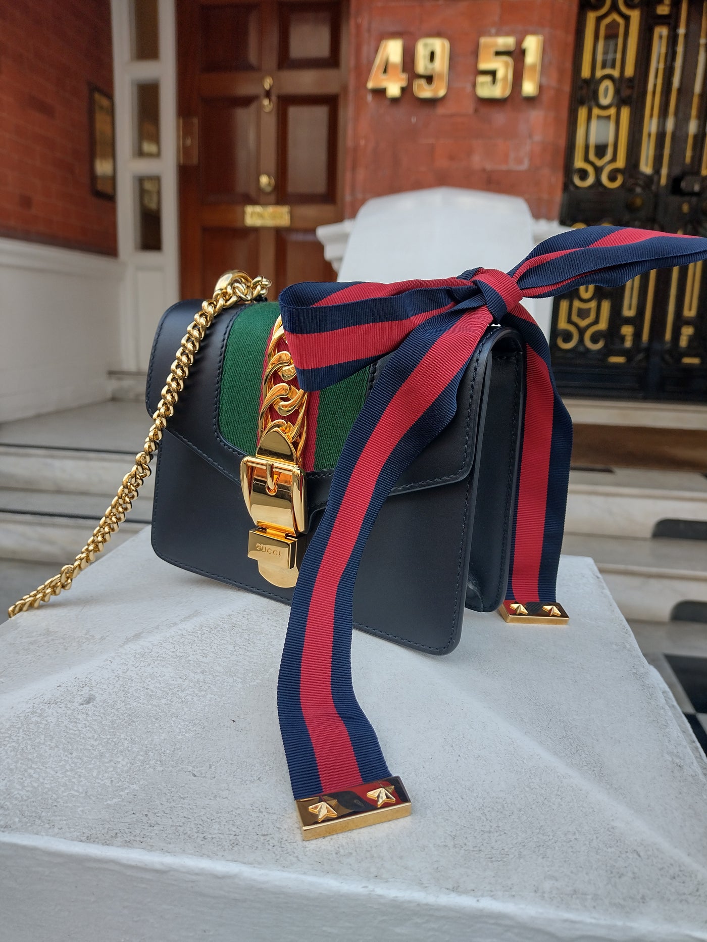 Gucci Sylvie Mini Chain Bow new with tags RRP approx £1690