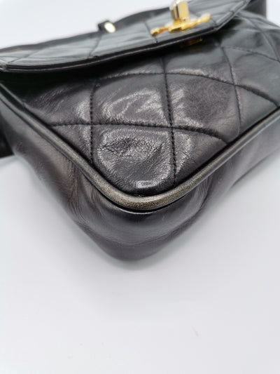 CHANEL 1990's rare vintage diamond quilted belt bag