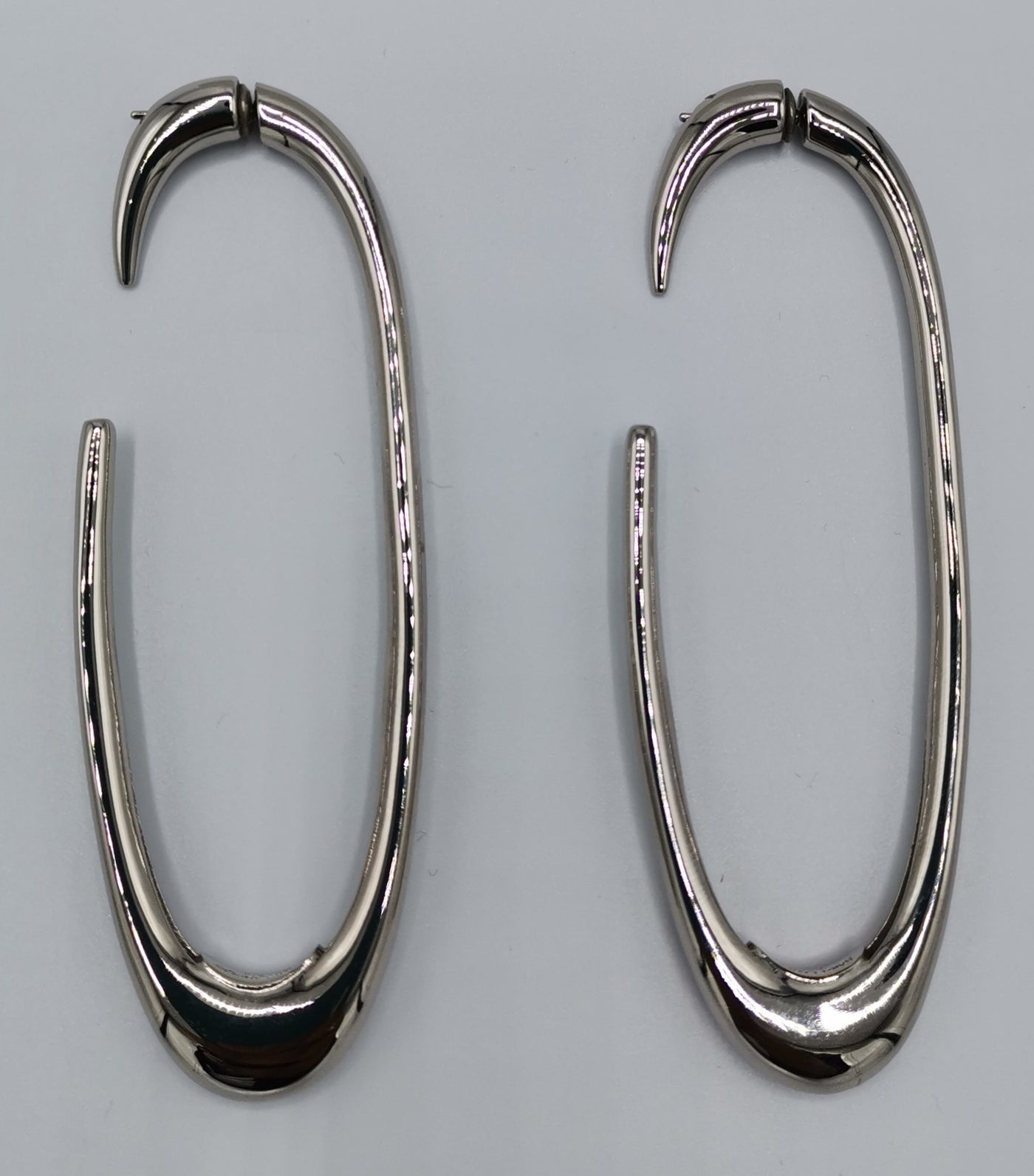 Saint Laurent silver hoops earrings rrp $495