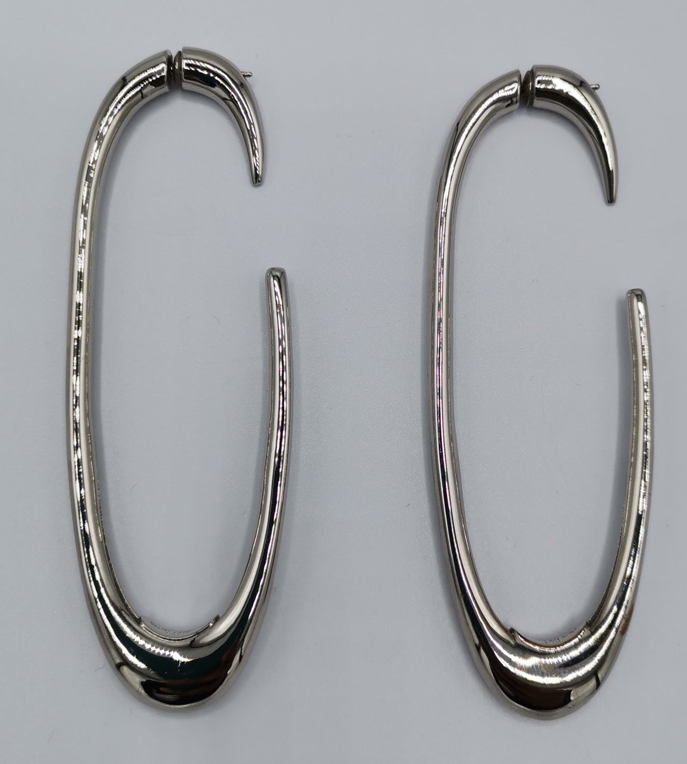 Saint Laurent silver hoops earrings rrp $495