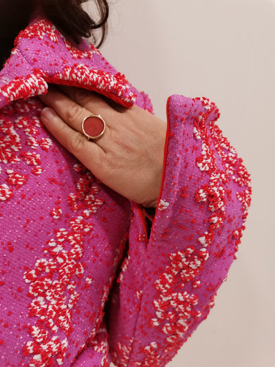 BOTTEGA VENETA Bouclé pink jacket size 10uk RRP:£1755