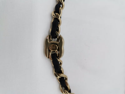 CHANEL rare chocker cc turnlock intertwined leather chain spring 2012