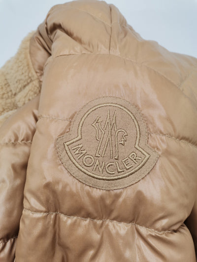 MONCLER beige reversible puffer size 0 current RRP £1300