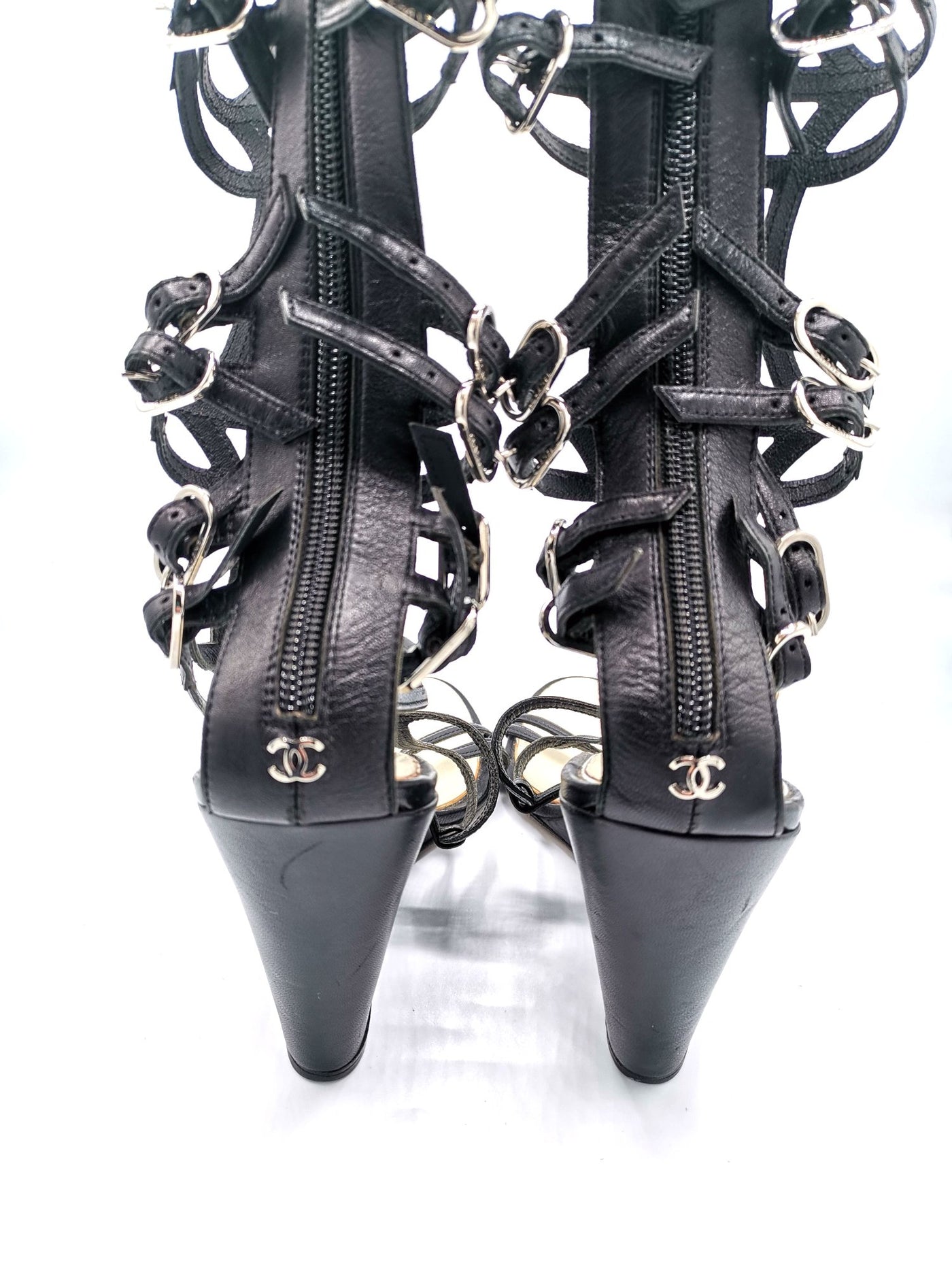 CHANEL Cruise 2010 Collection Gladiator Wedges size 40 RRP $2100